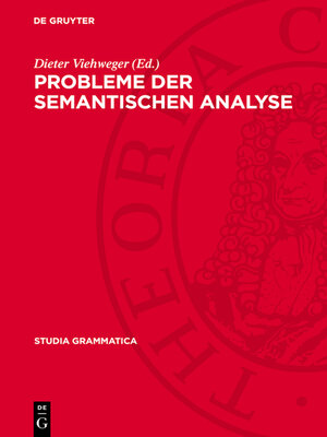 cover image of Probleme der semantischen Analyse